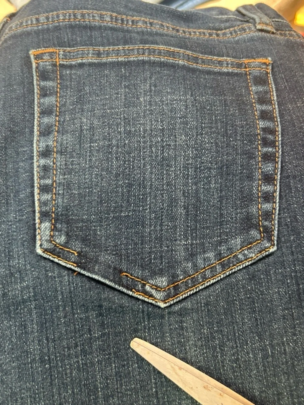 J. Crew Men's Straight Jeans  0181 Stitching missing back pocket see pic 8 34x34